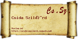 Csida Szilárd névjegykártya